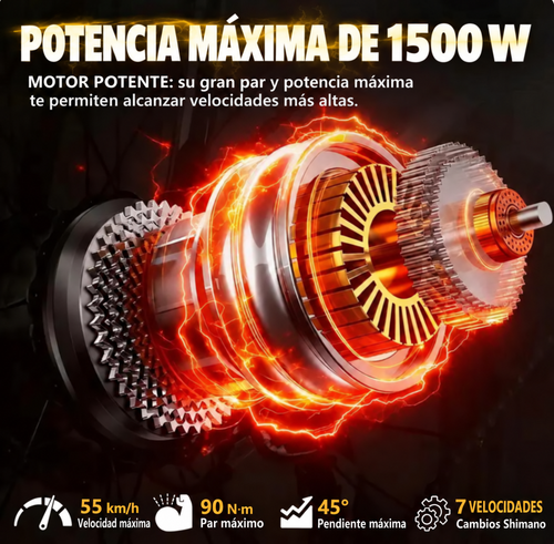 CYBERVELO - Bici eléctrica todoterreno de 1500W